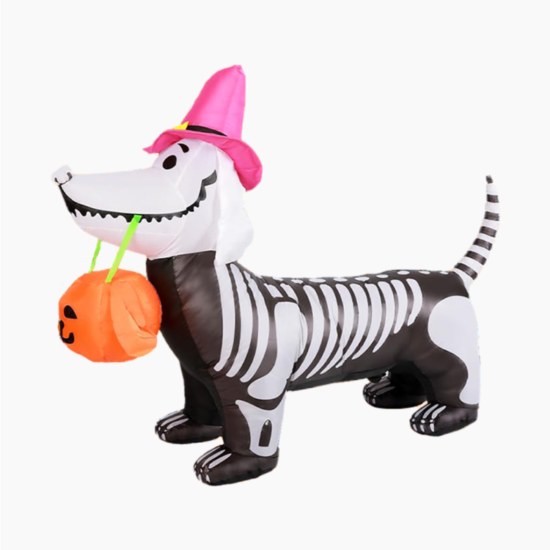 Halloween Inflatables LED Skeleton Puppy
