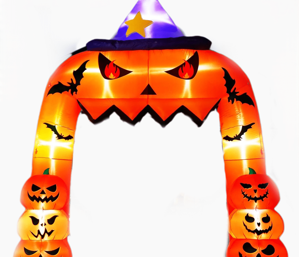 Halloween LED pumpkin blow up archway 7 Inflatables Pumpkin Archway