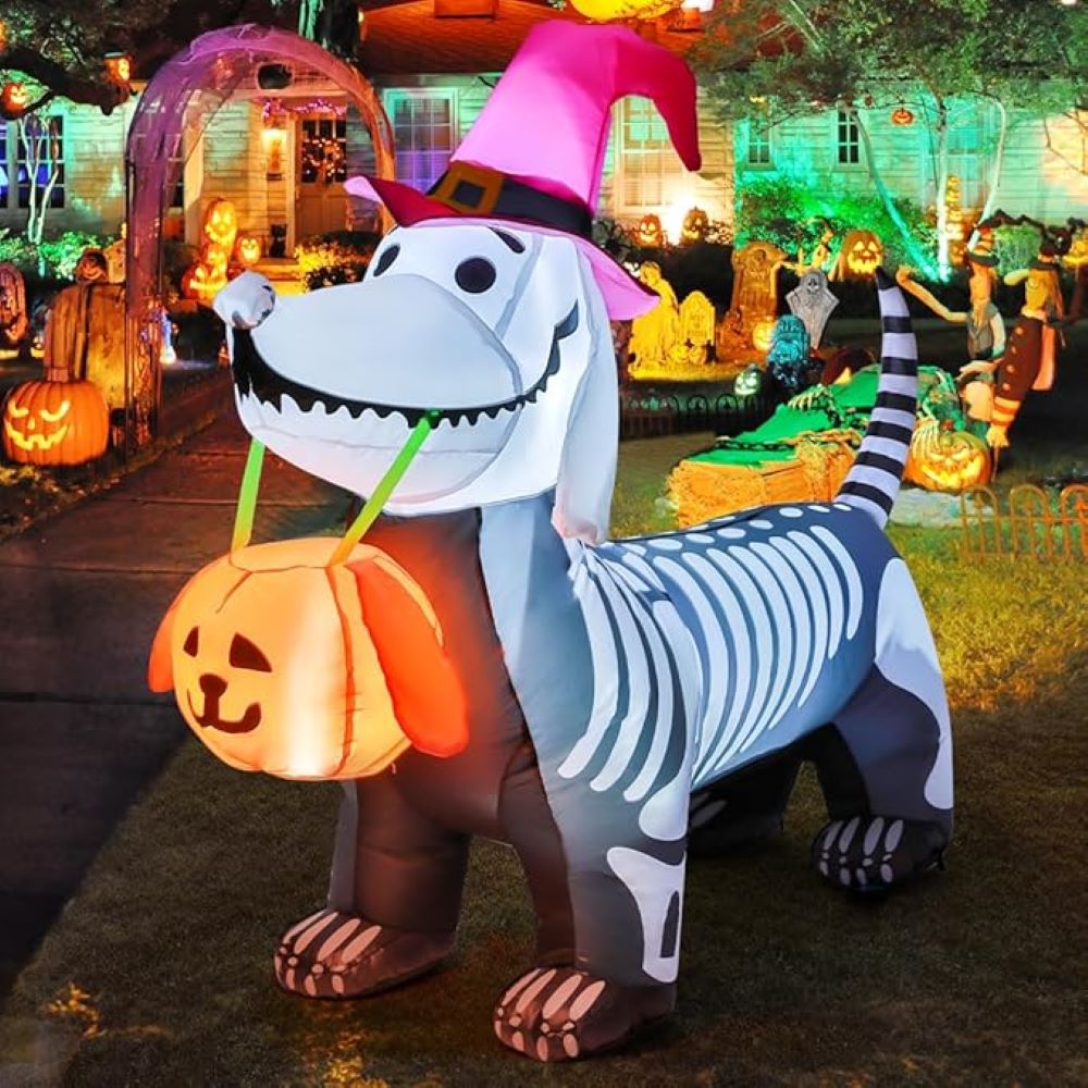 Halloween Skeleton Puppy Inflatable Main