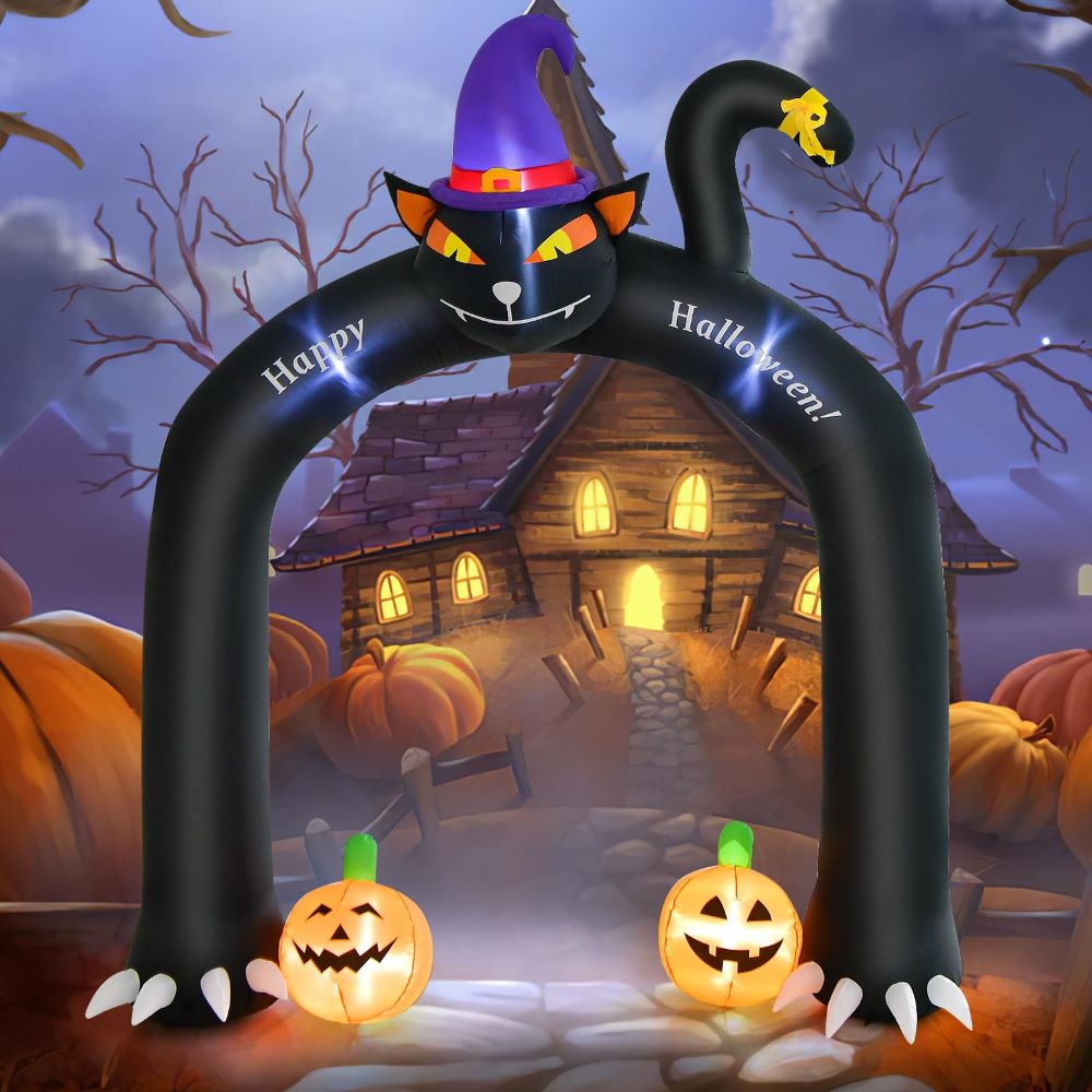 Inflatable Black Cat Archway Main