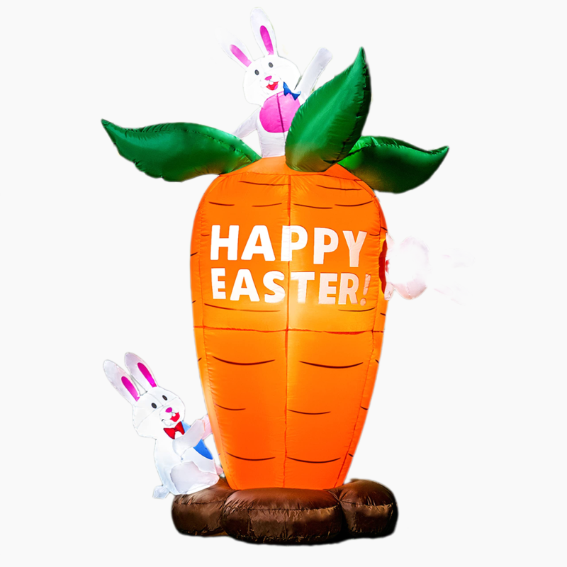 Easter Blow Ups LED Carrot and Bunny