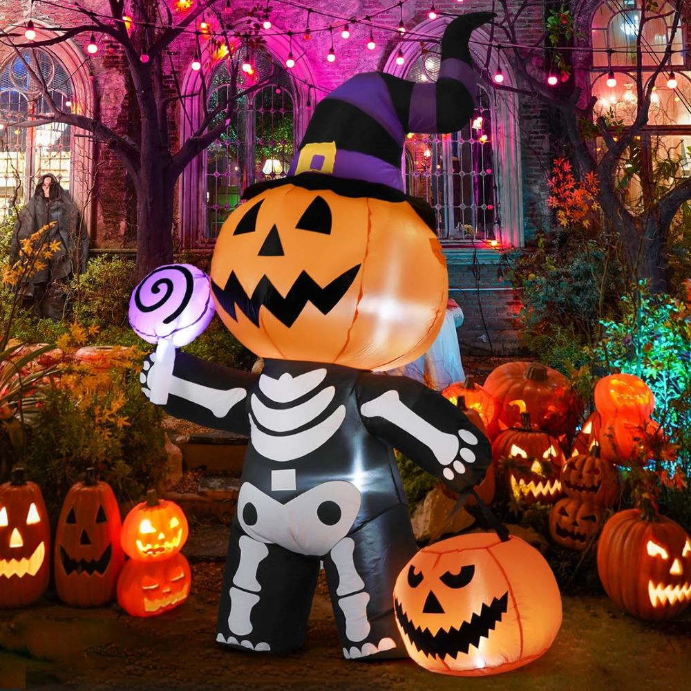 Inflatable Pumpkin Skull Main