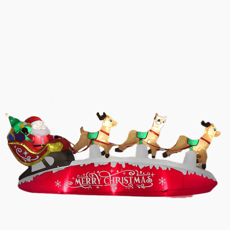 LED Christmas Inflatables Santa Sleigh