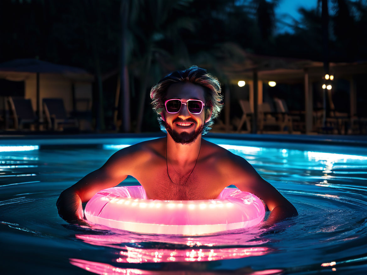 Light up swimming pool