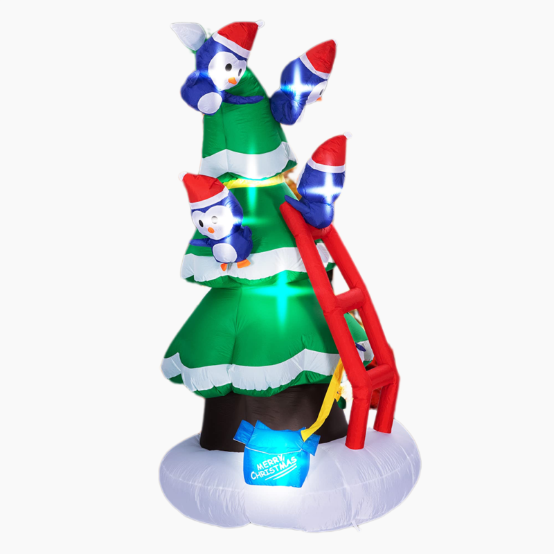 Christmas Inflatables Tree and Penguins With LED