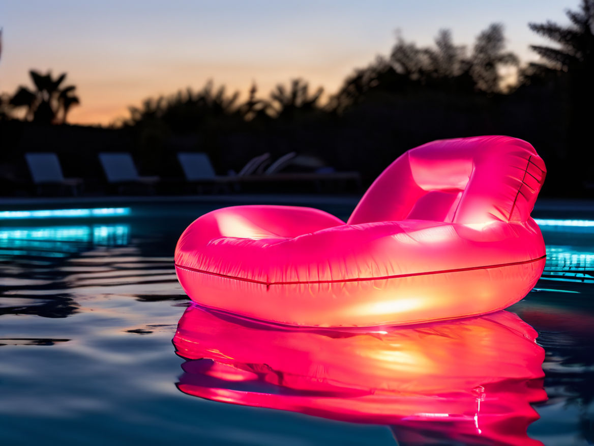 inflatable LED pool chair